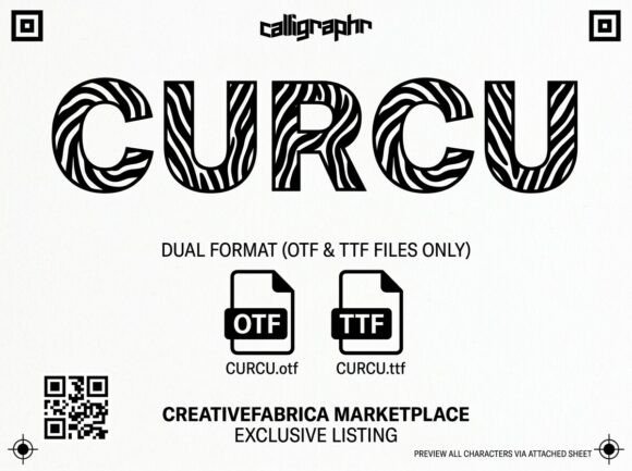 Curcu: A Display Font with Untamed Savanna Energy