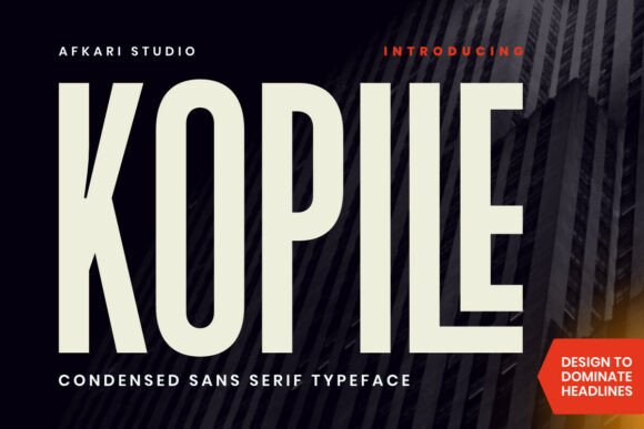 Kopile: A Modern Condensed Sans Serif for Bold Visuals
