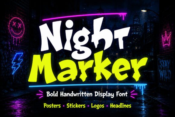 Night Marker: The Handcrafted Font with Playful Energy