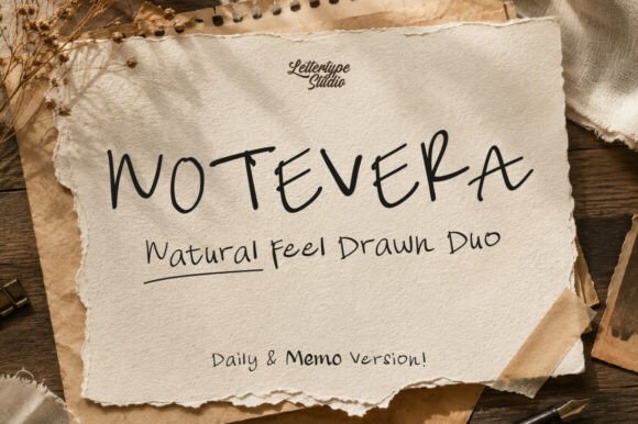 Notevera: A Handwritten Font Duo for Authentic Branding