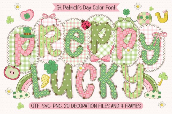 Preppy Lucky: A Festive Color Font for St. Patrick's Day