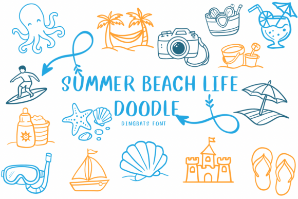 Summer Beach Life Doodle: Your Instant Vacation Toolkit