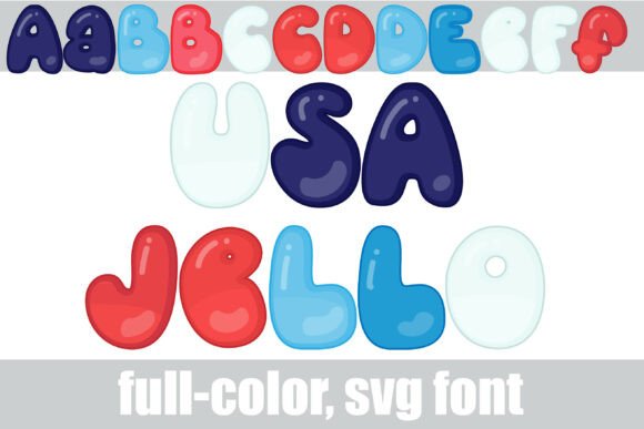 USA Jello: A Glossy Typeface for Vibrant Graphics
